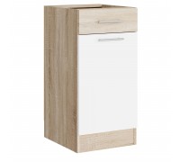 Eco Bottom Drawer 400, Sonoma Oak, Weiß, Sonoma Oak