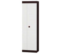 Zweitüriger Kleiderschrank 600 Sonata, dunkles Wenge, weiß