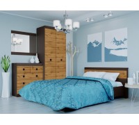 Спальний комплект Соната 14, Венге темний, Дуб крафт золотий Спальний комплект Соната 14, Венге темний, Дуб крафт золотий