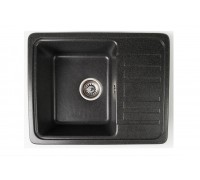 Schwarze AKVATIKA-Granit-Küchenspüle #016 570x460