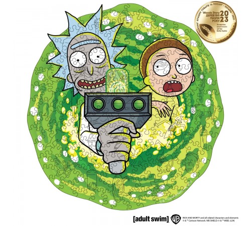Фигурный деревянный пазл Rick & Morty™ Портал XXL Фигурный деревянный пазл Rick & Morty™ Портал XXL