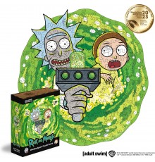 Фігурний дерев'яний пазл Rick & Morty™ Портал XL