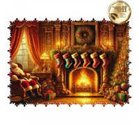 Фігурний дерев'яний пазл Тепло Різдва L Фігурний дерев'яний пазл Тепло Різдва L