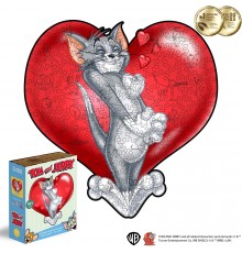 Фігурний дерев'яний пазл Tom & Jerry™ Серце кохання XL