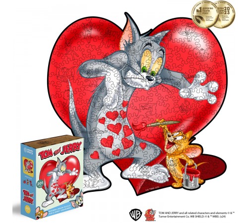 Фігурний дерев'яний пазл Tom & Jerry™ Закоханий XL