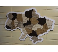 Mapa Ukrainy - drewniana dekoracja ścienna, 70*47 cm