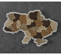 Карта Украины – настенный декор из дерева, 50*34 см