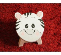 Children's stool "Zebra", made of natural wood, handmade