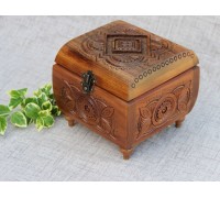 Деревянный ящик ручной работы, ящик для украшений, 15*15 см, высота 11 см