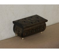 Pudełko drewniane ręcznie robione, szkatułka na biżuterię, 16,5 * 8,5 cm, wysokość 7 cm