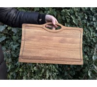 Дубова дошка для подачі страв або закусок, велика дошка з ручкою Дубова дошка для подачі страв або закусок, велика дошка з ручкою