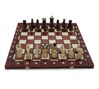 Classic wooden chess set, 54 x 54 cm, 'Ambassador' model
