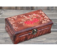 Handgefertigte Holzbox, Wertsachenbox, hergestellt in Filigrantechnik, 19 * 11 * 7 cm