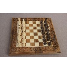 Шахматы+шашки+нарды, подарочный набор, шахматы ручной резьбы, 50*50 см