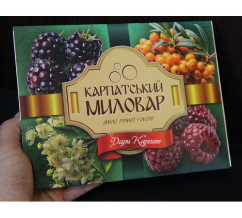 Подарочный набор натурального карпатского мыла 'Карпатский мыловар. Дары Карпат', 4 шт Подарочный набор натурального карпатского мыла 'Карпатский мыловар. Дары Карпат', 4 шт