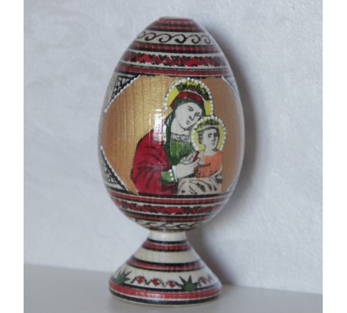 Великодній декор – дерев'яна писанка на підставці, розписана вручну (висота 12 см) Великодній декор – дерев'яна писанка на підставці, розписана вручну (висота 12 см)