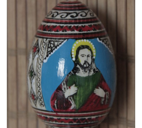 Великодній декор – дерев'яна писанка на підставці, розписана вручну (висота 12 см) Великодній декор – дерев'яна писанка на підставці, розписана вручну (висота 12 см)