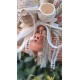 Пасхальная корзина в этно стиле с элементами косовской керамики, плетеная пасхальная корзина с декором,38*25