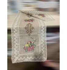Доріжка на стіл лляна великодня , раннер пасхальний святковий (150*40 см)