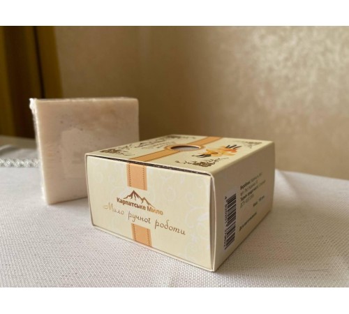 Натуральное карпатское мыло ручной работы "С овсяным молочком", 150 г Натуральное карпатское мыло ручной работы "С овсяным молочком", 150 г