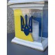 Лампадка для Героїв, синьо-жовта лампадка з Тризубом