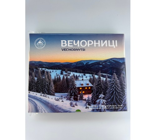 Подарунковий набір карпатського чаю "Вечорниці", 60 фільтр-пакетиків Подарунковий набір карпатського чаю "Вечорниці", 60 фільтр-пакетиків