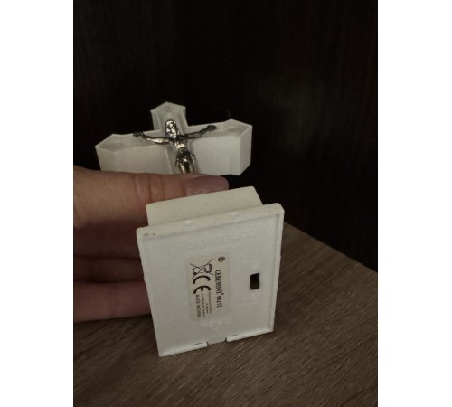 LED свічка "Хрест" із синім світлом, 13 см LED свічка "Хрест" із синім світлом, 13 см
