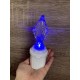 LED свічка "Божа Мати" із синім світлом, 13 см