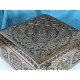 Большая деревянная шкатулка ручной резьбы, ящик из дерева для украшений и ценностей, 25*25 см