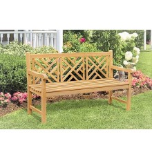 Крамниця, лава зі спинкою 1500 х 650 мм. Дерев'яна лавка від виробника Garden park bench 08