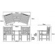Стільці зі спинкою 1750 х 790 мм від виробника Garden park bench 32