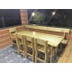 Дерев'яний стіл 2000х900 мм з ясеня для кафе, дачі від виробника. Wood Table 12