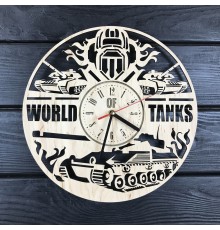Концептуальні настінні годинники з дерева «World of Tanks»