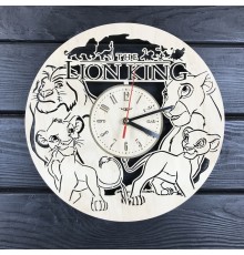 Чарівний безшумний дитячий настінний годинник «Король Лев»