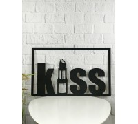 Тематическое настенное панно в салоне красоты «Kiss»