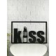 Тематичне настінне панно в салоні краси «Kiss»