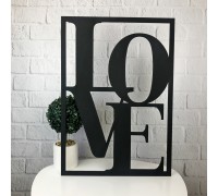 Оригинальное декоративное панно на стену из дерева «Love»