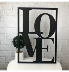 Оригинальное декоративное панно на стену из дерева «Love»