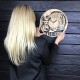 Необычные настенные часы из дерева «Рыбак»