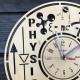 Оригинальные деревянные часы на стену «Физика»