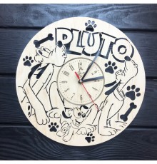 Дитячі дерев'яні годинники на стіну «Pluto»
