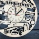 Деревянные настенные часы на полицейскую тематику
