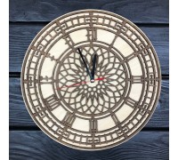 A versatile wooden clock in the Big Ben interior