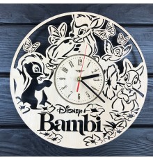 Дитячі настінні годинники з дерева «Бембі»
