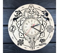 Unusual wooden wall clock 