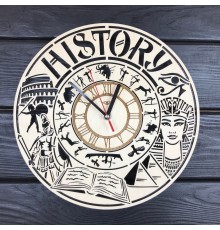 Тематические декоративные часы из дерева «История»