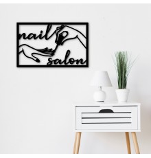 Декоративное деревянное панно на стену «Nail salon»