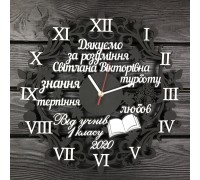 Oryginalny drewniany zegar jako prezent dla nauczyciela