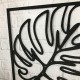Деревянная настенная абстракция в интерьере «Письмо Монстере»