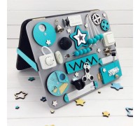 Compact busyboard for boys